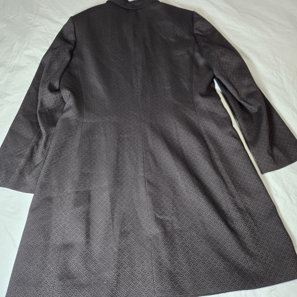 Tahari Arthur S Levine Coat Womens size 14 Dark Burgundy/Black Preppy‎ Classic - Picture 10 of 10